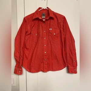Cruel Girl Pearl Snap Western Shirt - girls size M